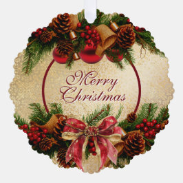 Vintage Christmas Paper Ornament Card  オーナメントカード