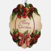 Vintage Christmas Paper Ornament Card  オーナメントカード (左)