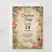 Vintage Christmas Party Invitation 招待状 (正面)