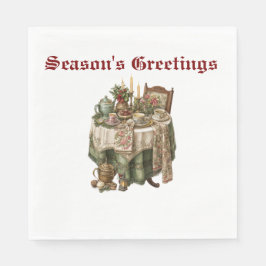 Vintage Christmas Party Tableware Collection スタンダードランチョンナプキン