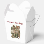 Vintage Christmas Party Tableware Collection フェイバーボックス (見開き)