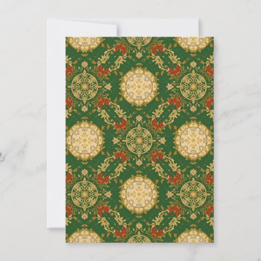 Vintage Christmas Pattern - Flat Note Card ノートカード (正面)