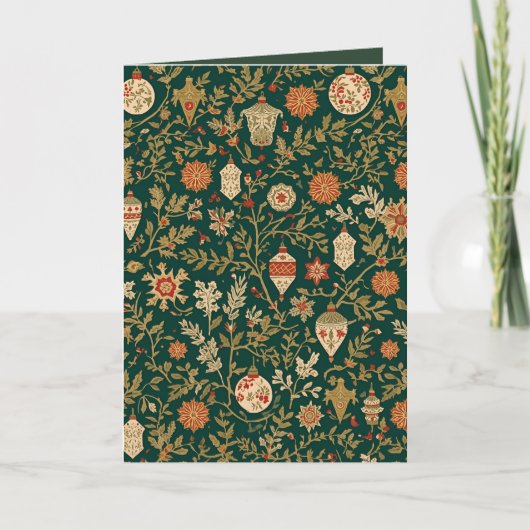 Vintage Christmas Pattern - Folded Greeting Card シーズンカード (正面)