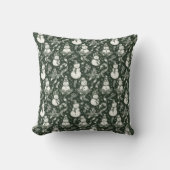 Vintage Christmas Pattern Throw Pillow クッション (正面)