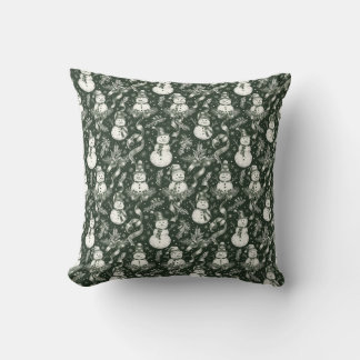 Vintage Christmas Pattern Throw Pillow クッション