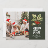 Vintage Christmas Photo Family Celebration シーズンカード (正面)