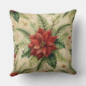 Vintage Christmas Pillow – Retro Holiday Design クッション (裏面)