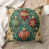Vintage Christmas Pillow – Retro Holiday Design クッション (ブランケット)