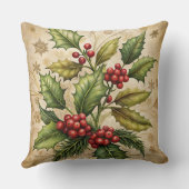 Vintage Christmas Pillow – Retro Holiday Design クッション (裏面)