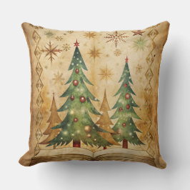 Vintage Christmas Pillow – Retro Holiday Design クッション