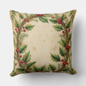 Vintage Christmas Pillow – Retro Holiday Design クッション (裏面)