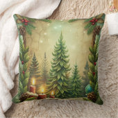 Vintage Christmas Pillow – Retro Holiday Design クッション (ブランケット)