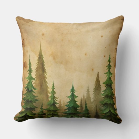 Vintage Christmas Pillow – Retro Holiday Design クッション (正面)