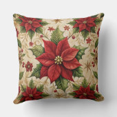 Vintage Christmas Pillow – Retro Holiday Design クッション (裏面)