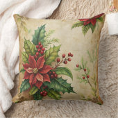 Vintage Christmas Pillow – Retro Holiday Design クッション (ブランケット)