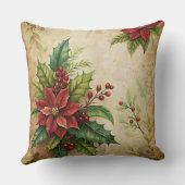 Vintage Christmas Pillow – Retro Holiday Design クッション (裏面)