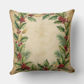 Vintage Christmas Pillow – Retro Holiday Design クッション (裏面)