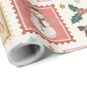 Vintage Christmas Postage Pattern ラッピングペーパー (ロールコーナー)
