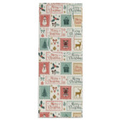 Vintage Christmas Postage Pattern ワインギフトバッグ (正面)