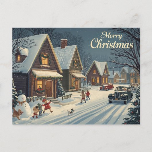 Vintage Christmas Postcard シーズンポストカード (正面)
