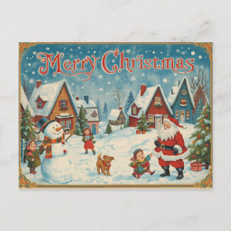Vintage Christmas Postcard シーズンポストカード