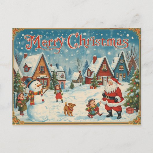 Vintage Christmas Postcard シーズンポストカード (正面)
