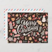 Vintage Christmas Postcard シーズンポストカード (正面/裏面)