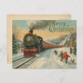 Vintage Christmas Postcard シーズンポストカード (正面/裏面)
