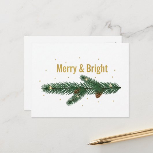 Vintage Christmas Postcard ポストカード (正面/裏面インサイチュ)