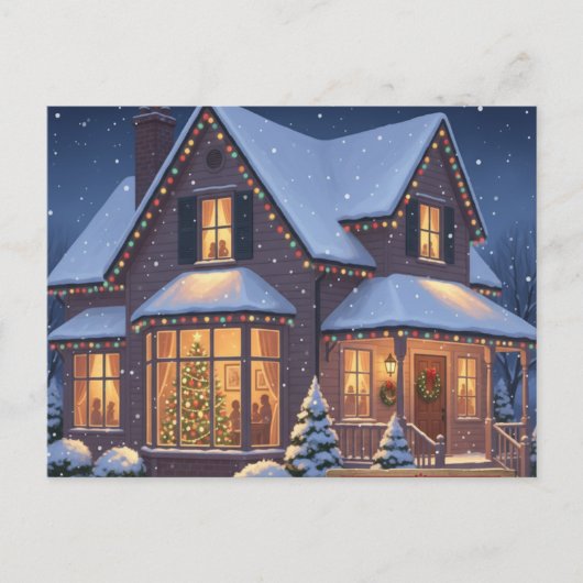 Vintage Christmas Postcard ポストカード (正面)