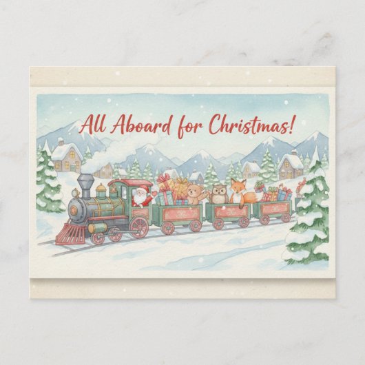 Vintage Christmas Postcard ポストカード (正面)