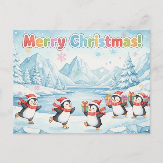 Vintage Christmas Postcard ポストカード (正面)