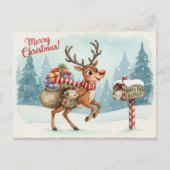 Vintage Christmas Postcard ポストカード (正面)