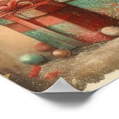 Vintage Christmas Poster ポスター (角)