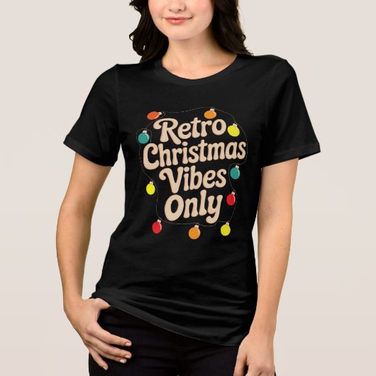 Vintage Christmas Quote Design – Retro Holiday トライブレンドＴシャツ (正面)