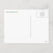 Vintage Christmas Red Poinsettia Flower シーズンポストカード (裏面)