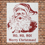 Vintage Christmas, Retro Jolly Santa Claus in Red ジグソーパズル<br><div class="desc">Vintage illustration Merry Christmas holiday image featuring a jolly Santa Claus in red. Classic retro 50s kitsch! Ho Ho Ho! I believe ... </div>