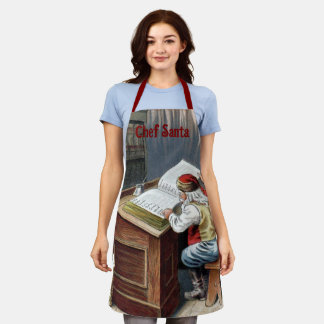 Vintage Christmas, Saint Nicholas Naughty or Nice  エプロン