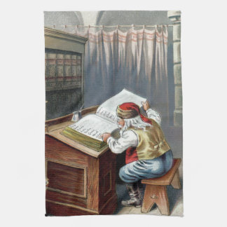Vintage Christmas, Saint Nicholas Naughty or Nice  キッチンタオル