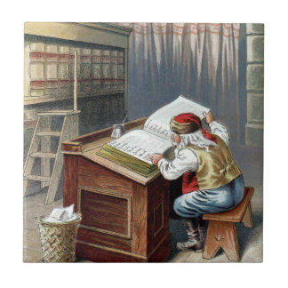 Vintage Christmas, Saint Nicholas Naughty or Nice  タイル