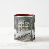 Vintage Christmas, Saint Nicholas with Reindeer マグカップ (中央)