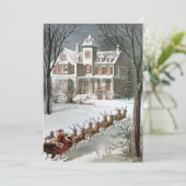 Vintage Christmas, Saint Nicholas with Reindeer 招待状 (スタンド正面)