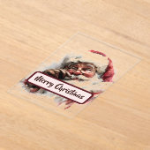 Vintage Christmas Santa Acrylic Card  アクリル招待状 (レイダウン)