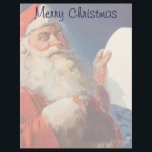Vintage Christmas, Santa Claus いけな Nice List<br><div class="desc">ヴィンテージイラストレーションメリークリスマスの休日の画像すてきは、サンタクロースが赤い帽子を被り、クリスマスイブに彼のいけなまたは素敵なリストをチェックする。</div>