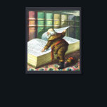 Vintage Christmas, Santa Claus いけな Nice List キャンバスプリント<br><div class="desc">ヴィンテージイラストレーションメリークリスマスの休日デザインは、本サンタクロースと彼の作品のページをフィーチャー。1889年マクラーリン・ブラザーズ発行。この物語は、世界中の良い小さな男の子や女の子のための玩具を作るサンタの仕事を物語っている。このビクトリアン時代の写真は彼のすてき図書館を通し読て、子供の名前と素敵なリストを持つ大きな本の古いサンいけなニコラスの姿を示している。</div>
