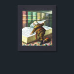 Vintage Christmas, Santa Claus いけな Nice List キャンバスプリント<br><div class="desc">ヴィンテージイラストレーションメリークリスマスの休日デザインは、本サンタクロースと彼の作品のページをフィーチャー。1889年マクラーリン・ブラザーズ発行。この物語は、世界中の良い小さな男の子や女の子のための玩具を作るサンタの仕事を物語っている。このビクトリアン時代の写真は彼のすてき図書館を通し読て、子供の名前と素敵なリストを持つ大きな本の古いサンいけなニコラスの姿を示している。</div>