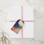 Vintage Christmas, Santa Claus いけな Nice List ギフトタグ<br><div class="desc">簡単メッセージを作成するためにクリスマスギフトタグをパーソナライズするカスタムために。ヴィンテージイラストレーションメリークリスマスの休日の画像すてきは、サンタクロースが赤い帽子を被り、クリスマスイブに彼のいけなまたは素敵なリストをチェックする。</div>