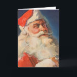 Vintage Christmas, Santa Claus いけな Nice List シーズンカード<br><div class="desc">ヴィンテージイラストレーションメリークリスマスの休日の画像すてきは、サンタクロースが赤い帽子を被り、クリスマスイブに彼のいけなまたは素敵なリストをチェックする。</div>
