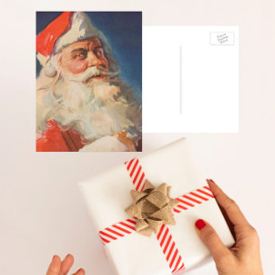Vintage Christmas, Santa Claus いけな Nice List シーズンポストカード
