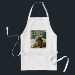 Vintage Christmas, Santa Claus いけな Nice List スタンダードエプロン<br><div class="desc">ヴィンテージイラストレーションメリークリスマスの休日デザインは、本サンタクロースと彼の作品のページをフィーチャー。1889年マクラーリン・ブラザーズ発行。この物語は、世界中の良い小さな男の子や女の子のための玩具を作るサンタの仕事を物語っている。このビクトリアン時代の写真は彼のすてき図書館を通し読て、子供の名前と素敵なリストを持つ大きな本の古いサンいけなニコラスの姿を示している。</div>